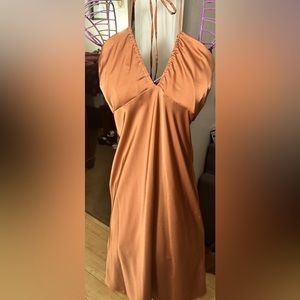 Abercrombie & Fitch copper silk dress